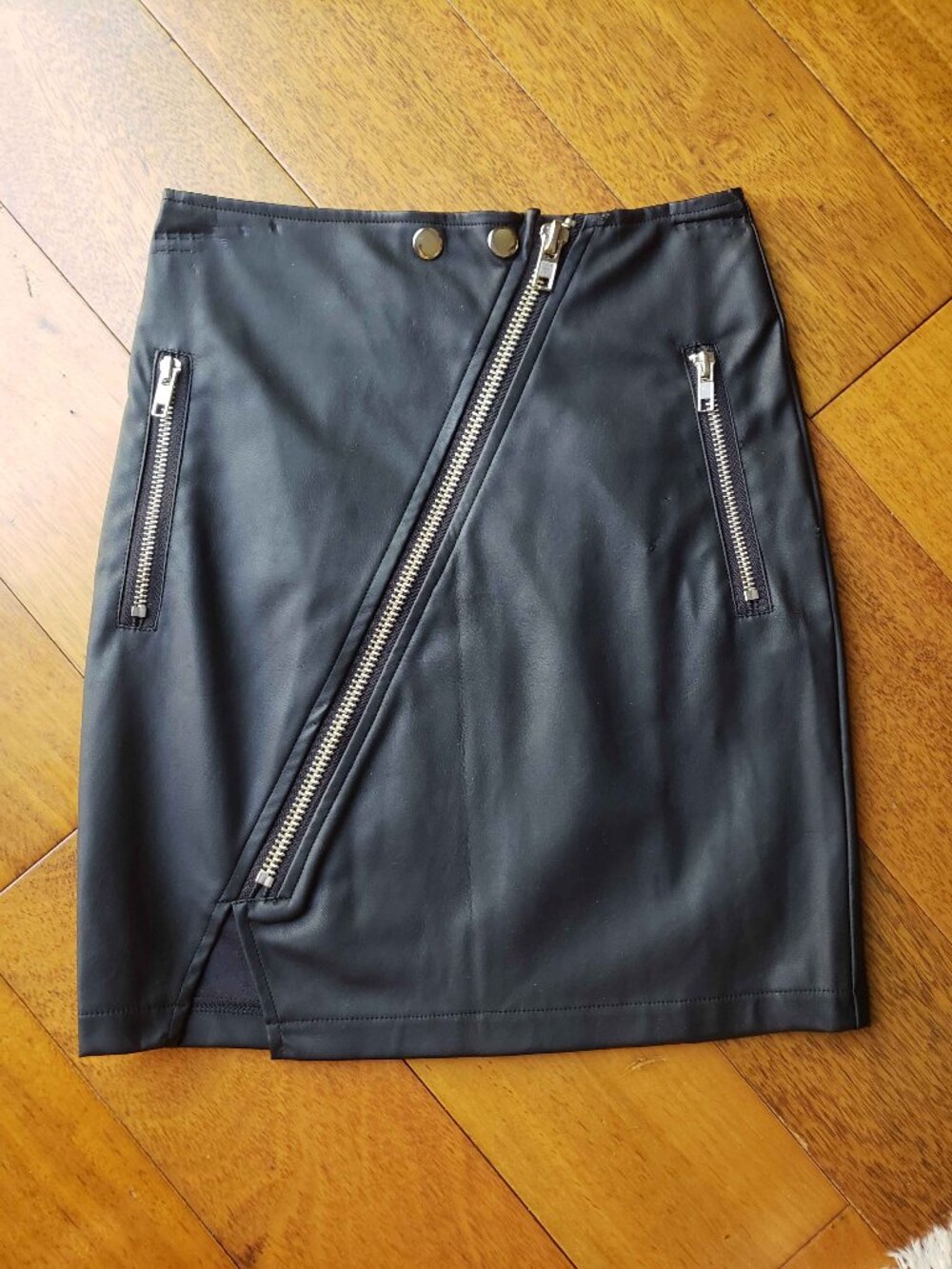 current mood faux leather skirt - xs